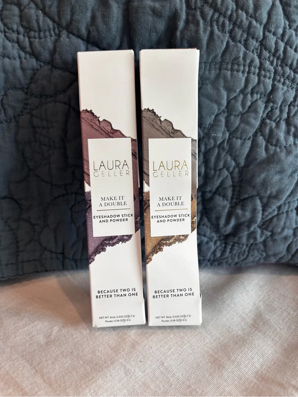 Laura Geller Make It a Double Eyeshadow Stick Powder Set Makeup Bundle
